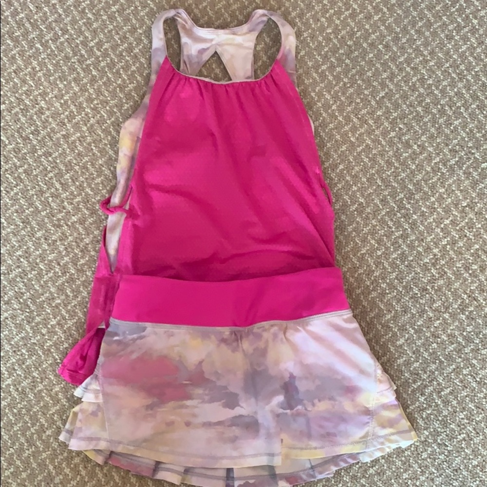 Ivivva tennis skirt and top